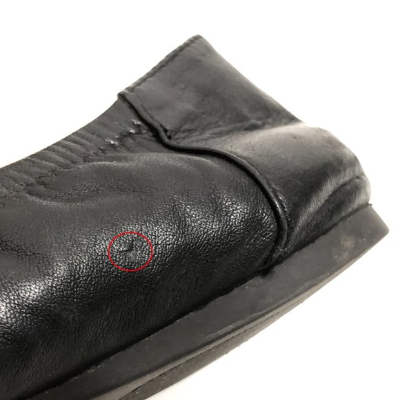 Vince Camuto Eryn Black Leather Ballet Flats 10 - Picture 11 of 11